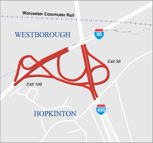 HOPKINTON AND WESTBOROUGH: RECONSTRUCTION OF INTERSTATE 90/INTERSTATE 495 INTERCHANGE HOPKINTON AND WESTBOROUGH: RECONSTRUCTION OF INTERSTATE 90/INTERSTATE 495 INTERCHANGE